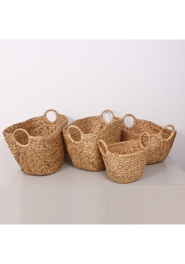 Sabad 53x32x36 Cm. Su Sümbülü Oval Sepet Bej