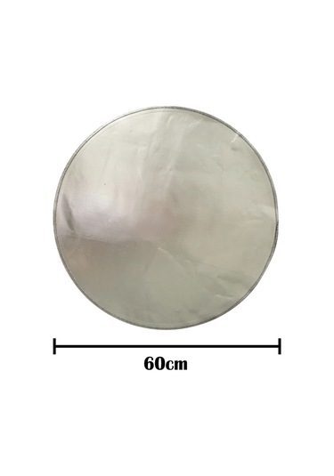 Alev Geçirmez Soba Matı Yuvarlak Yırtılmaya Dayanıklı Isıya Dayanıklı Gümüş