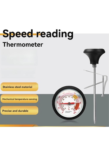 Moveevo Siyah Küçük Diskli El Filtre Kahve Sıcaklık Ölçer - Hızlı Ölçüm, Büyük Ekran, Süt Köpüğü Ve Su Sicaklığı İçin Tespit Cihazı