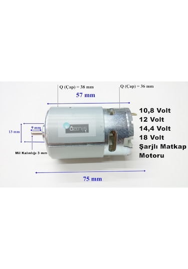 Rs-550 18 Volt Şarjlı Akülü Matkap Motoru