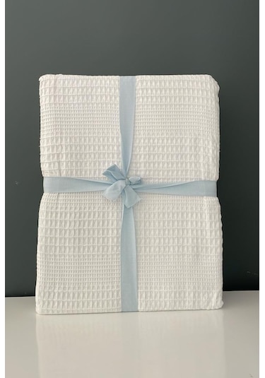 Taç Monet Beyaz Pike Tek Kişilik Beyaz