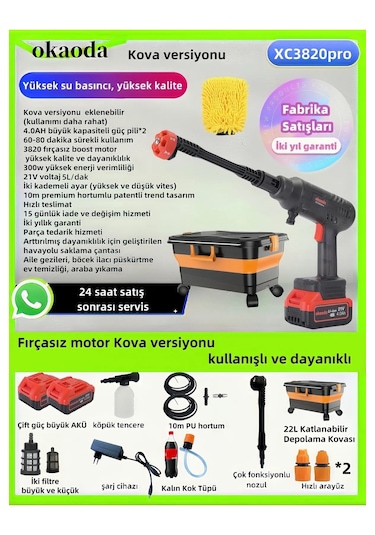 En Güçlü Kömürsüz Motorlu Kova Oto Araba Klima Halı Yüksek Yıkama