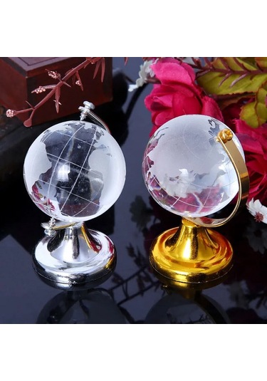 Larimar Kristal Küçük Boy Cam Dünya Küresi - 9051244904549lmr