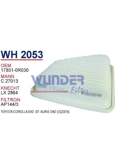 Wh 2053 Toyota Corolla Uyumlu D4D 07- Auris D4D (Üçgen) 17801-0R030