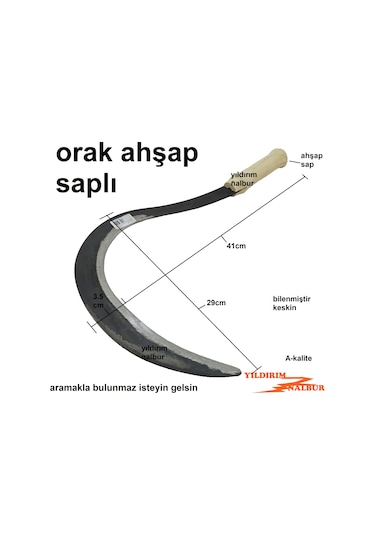 ORAK AHŞAP SAP ÇELİK OT KESME ÇİM BİÇME DİKEN KESME ORAĞI