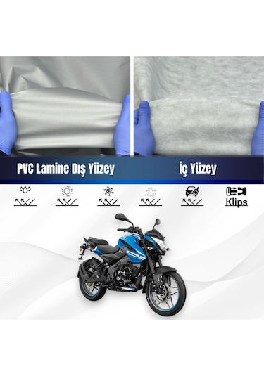 Bajaj Pulsar Ns 125 Su Geçirmez Motosiklet Brandası 4 Mevsime Uygun Motor Brandası