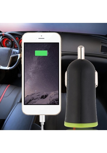 Araç Şarj Cihazı 2.1 Amp/10 Watt İphone 5 5c 5s Usb Şarj Cihazı - Siyah