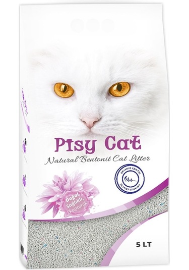 Pisy Cat Okyanus Esintisi Tozsuz Topaklaşan İnce Bentonit Kedi Kumu 5 L