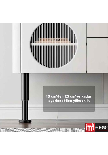 5 23 Cm Ayarlanabilir Siyah Destek Ayağı Mobilya Kanepe Baza Koltuk Dolap Ayağı Siyah