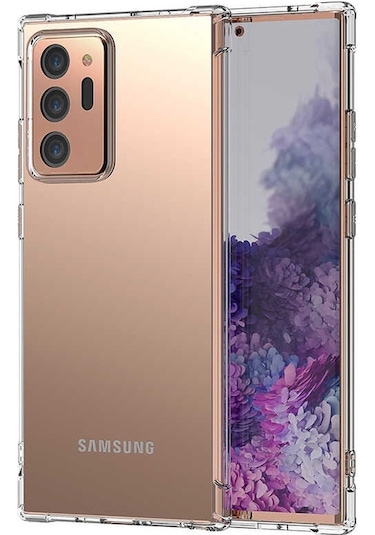 Samsung Uyumlu Galaxy Note 20 Ultra Şeffaf Airbag Antishock Köşe Korumalı Silikon Kılıf