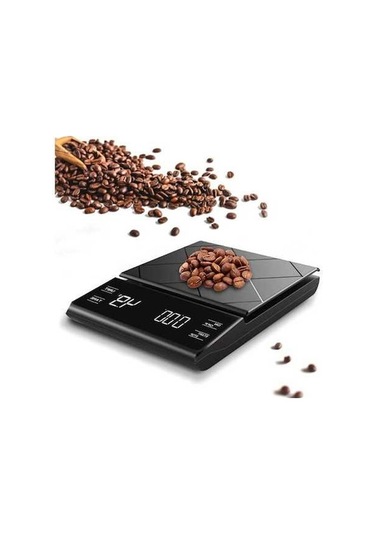Novahub Dijital Lcd Mutfak Ölçeği, 0.3-3000g, Timer Fonksiyonlu Siyah