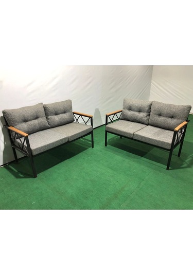 2+2balkon-bahçe-kafe-çay Seti-koltuk Takımı-oturma Grubu-ofis Koltuğu 2+2 Gri