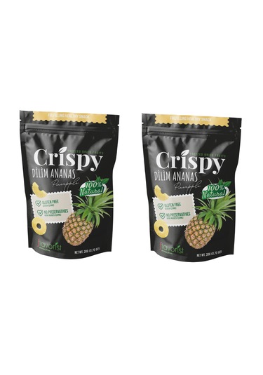 Dondurularak Kurutulmuş Ananas Dilimleri 20 Gram 2'li Paket