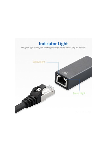 Mufunye Gri Tip-c'den Rj45'e Çevirici, 1000mbps Kablolu Ağ Kartı, Sürücü Gerektirmeyen, Hızlı Ve Sabit Bağlantı
