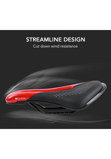 West Bıkıng Bisiklet Selesi Yedek Yumuşak Pu Deri İçi Boş Koltuk Minderi Mtb Dağ Bisikleti Yol Bisikleti İçin-siyah/yeşil