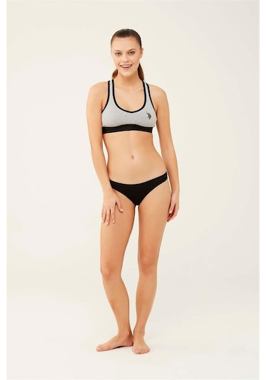 U.s Polo Assn. 67007 Kadın 5'li Modal Brazilian Slip Külot-siyah&ten&beyaz&ten&beyaz mix color