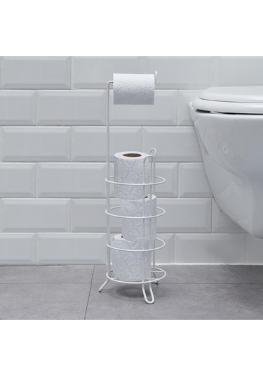 Suntel Yedekli Tuvalet Kağıtlığı - Beyaz Beyaz