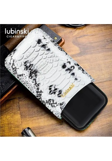 Lubinski Deri Puro Kılıfı Croco Silver/siyah 3lü 60ring