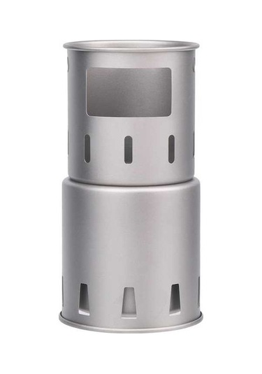 Dancemonkey Taşınabilir Odun Yakan Soba Katlanır Kamp Sobası Açık Hava Yürüyüşü İçin Sırt Çantası Sobası Kamp Sobası Gümüş Gümüş