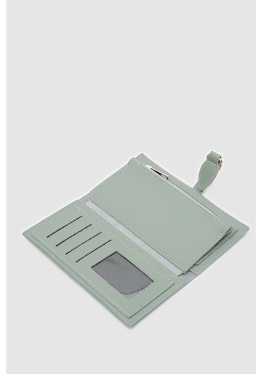 Nakit Ve Bozuk Para Bölmeli Katlanabilir Bayan Cüzdan-mint Mint