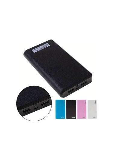 Xuweiwei Mavi 1 Adet Cift Usb Guc Bankasi 6x 18650 Harici Yedek Pil Sarj Kilifi Tasinabilir Sarj Cihazi