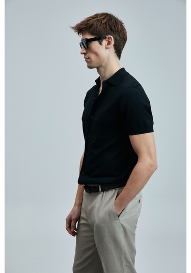 Lufian Hector Erkek Modal Karışımlı Kazak Siyah Siyah 111090132100100 Siyah