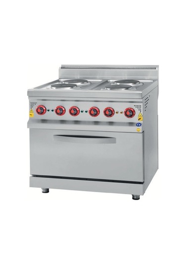 Karacasan Endüstriyel 80 Cm 700 Seri 4 Gözlü Elektrikli Gemi Kuzineli Ocak