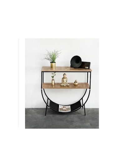 Metal Dresuar Raf Salon Konsol Mobilya 5163 Siyah