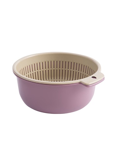 Konesam Küçük Boy Çift Katlı Mutfak Süzgeci Seti - Yiyecekler İçin Yıkama, Süzme Ve Saklama Plastik Sepetler Diğer