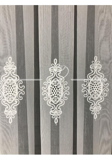 Tül Perde Taç Marka Ekselans Desen Serpme Suzene Motif Çok Renkli