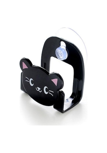 Siyah Mutfak Lavabo Sünger Bulaşık Bezi Scrubbers Tutucu Sevimli Karikatür Lavabo Sabunluk Süzgeç Raf Mutfak Düzenleyici Banyo Aksesuarları