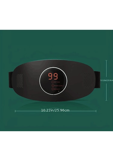 Carmine Elektrikli Titreşimli Vücut Göbek Karın Masaj Kemeri Siyah