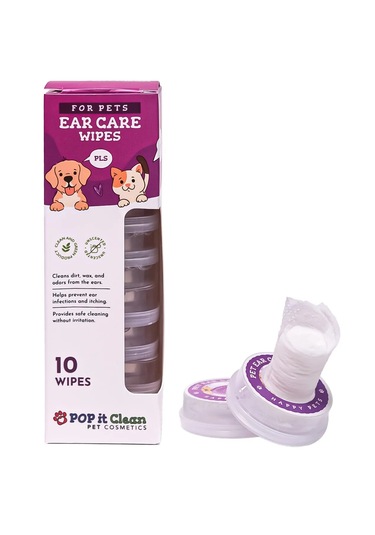 Popitclean Evcil Hayvan Kedi & Köpek Kulak Bakım ve Temizleme Mendili