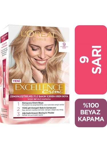 Loreal Paris Excellence Creme Saç Boyası 9 Sarı