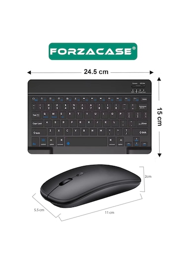 Tablet Telefon İçin Kare Tuş Bluetooth Klavye Mouse - Fc760 Beyaz