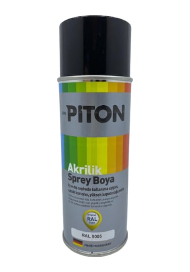 Piton Akrilik Sprey Boya 400 Ml Ral9005 Parlak Siyah
