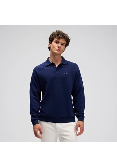 Ellesse Em633-nv Polo Yaka Erkek Sweatshirt - Lacivert Lacivert