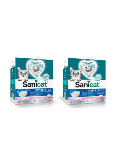 Sanicat Active White Lotus Flower Topkalanan Kedi Kumu 10 L X 2 Adet
