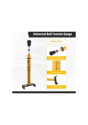 Chuangyinshop Ayarlanabilir 10 Pound Motor Kayışı Gergi Ölçer Dayanıklı Metal Taşınabilir