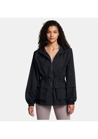 Kadın Ua Crinkle Dokuma Ceket 1386455-001 Siyah