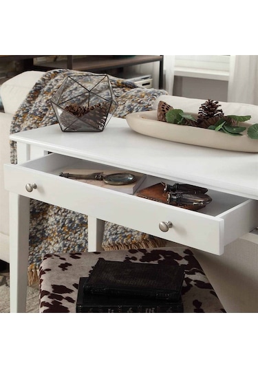 Wooding 85 Cm Çekmeceli Masif Beyaz Lake Bonamy Dresuar Beyaz