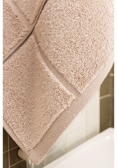 Varol Kare Micro Cotton Banyo Havlusu 90x150cm Bej-90x150cm Bej
