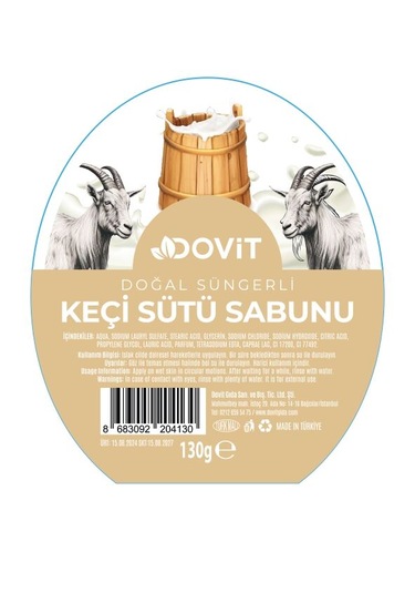 Dovit Keçi Sütü Doğal Süngerli Sabun 130 G