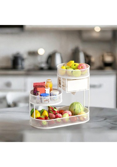 Homyl Meyve Sepet Tepsisi Ekmek Sepeti Sebze Rafı Sebzesi Soğan Beyaz
