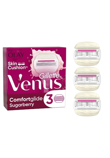 Gillette Venus Comfort Glide Sugarberry Tıraş Makinesi + Başlık 4'lü