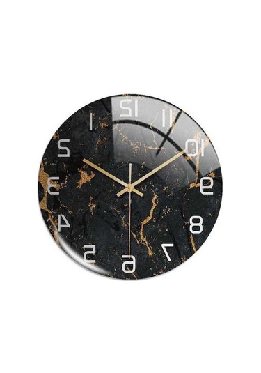 Ulzyvf Modern Minimalist Mermer Doku Saati, Siyah, Oturma Odası Dekorasyonu Siyah