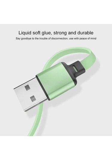 3.5a Sıvı Silikon 3'ü 1 Arada Usb - Usb-c / Type-c 8pin Mikro Usb Geri Çekilebilir Veri Syn Şarj Kablosu Yeşil