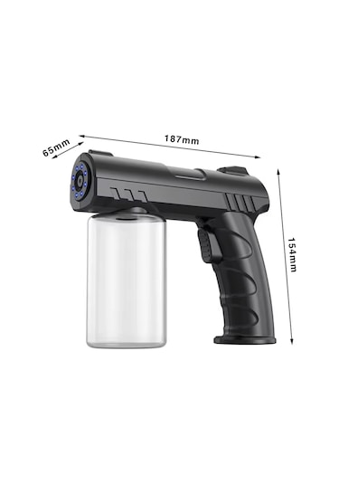 Shopytech 280 Ml Nano Mavi Işıklı Şarjlı Sprey Tabancası Kablosuz Atomizer İnce Sis & 1 1.5 M Menz