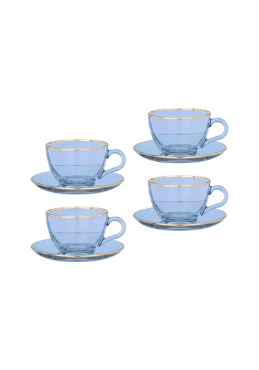 Selka Home Valery 4'lü Çay Fincan Takımı Mavi