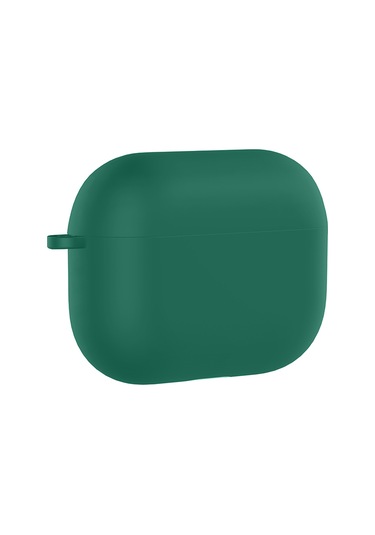 Apple Airpods Pro 3 İle Uyumlu Kılıf Standart Yumuşak Silikon Case Koyu Yeşil